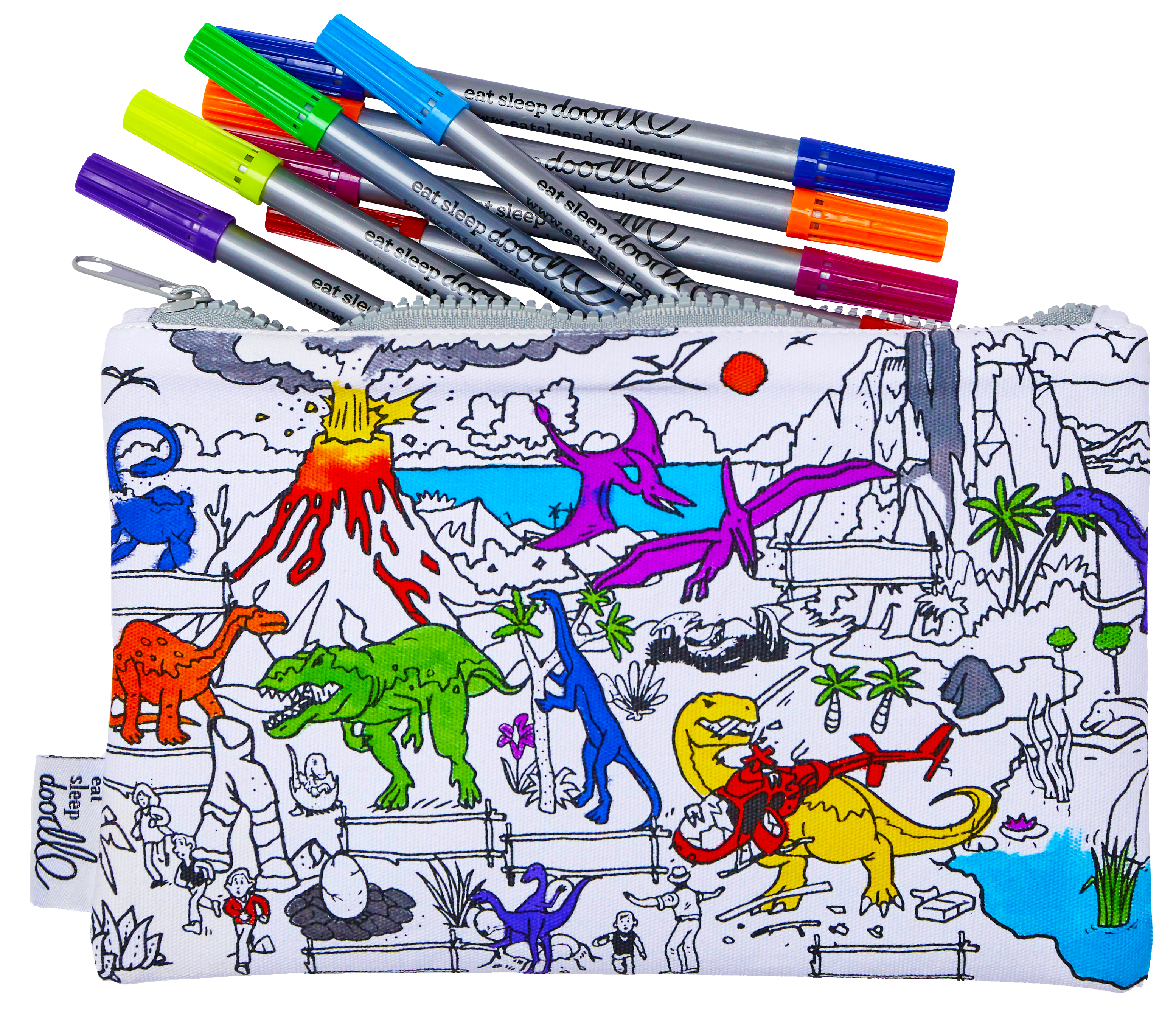 Eat Sleep Doodle's Dinosaur Colour in Pencil case